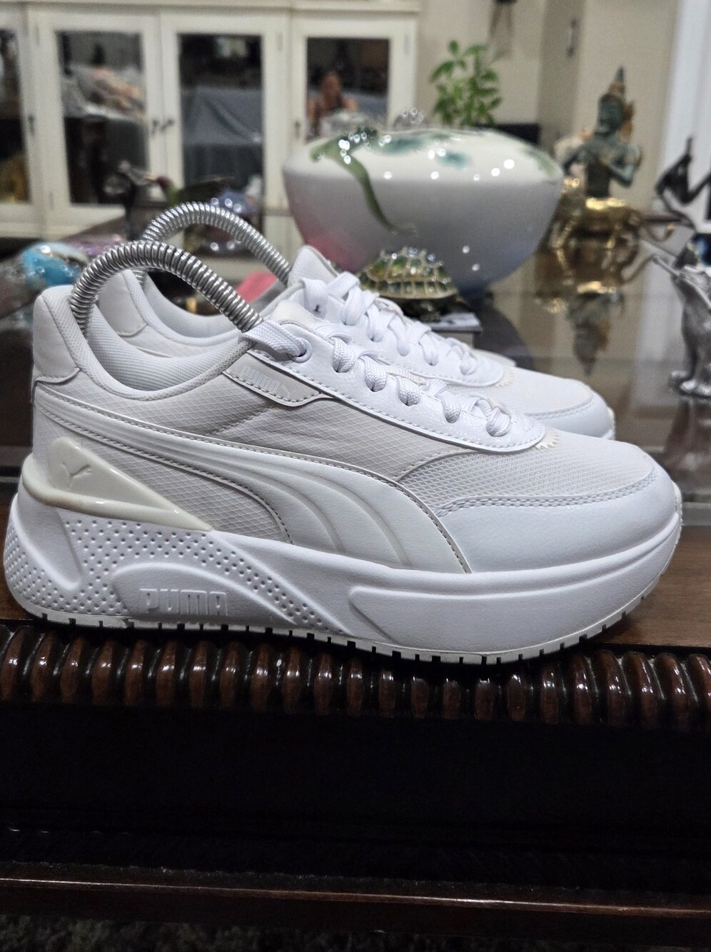 Puma Vis2K Women's Platform Casual Sneakers in White